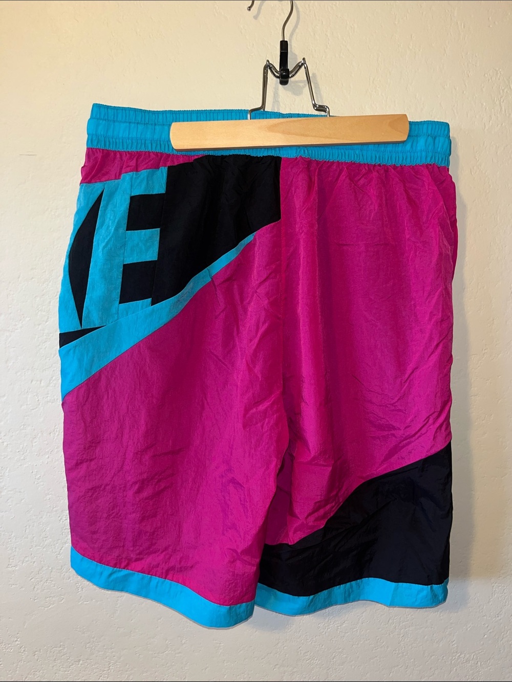 Nike Colorblock Shorts in Magenta, Black & Teal - Picture 5 of 7